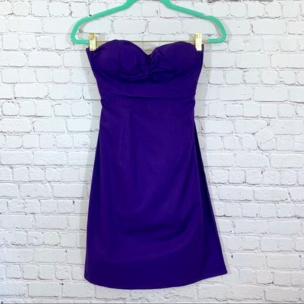 Guess | Purple Strapless Dress Tie Back NWT Size Small